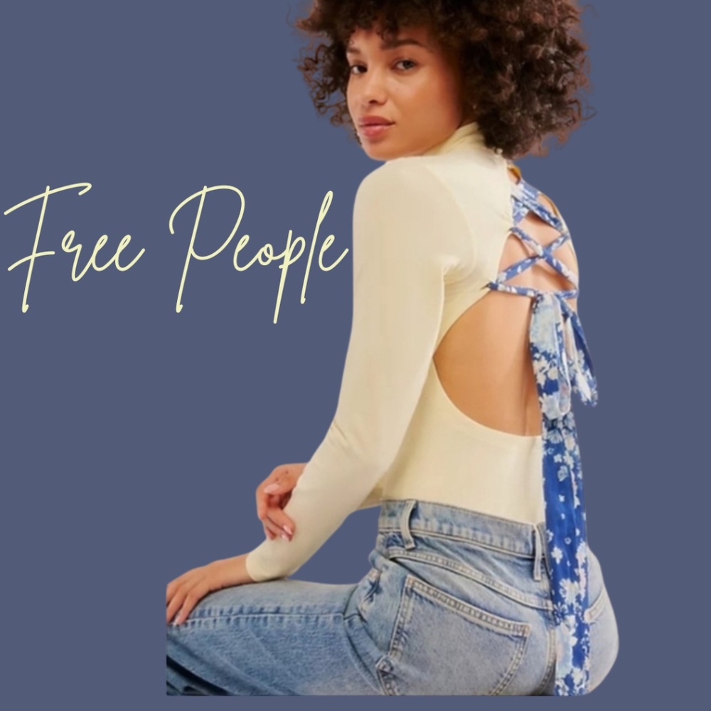 NWOT Free People Straps In The Back Bodysuit